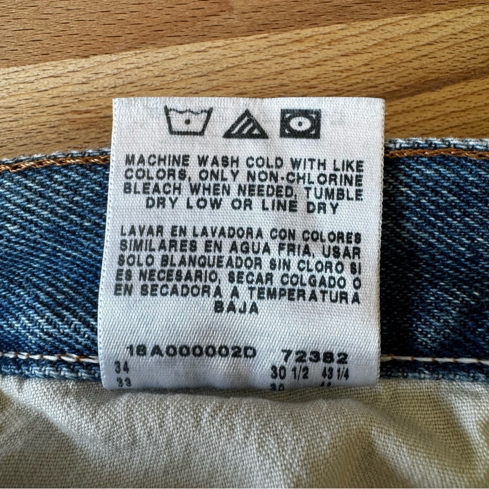 RUSTLER by Wrangler Men's Classic Cut Straight Leg Blue Denim Jeans 32 x 30 - Picture 6 of 13